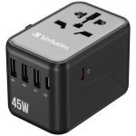 ⁦محول سفر عالمي فيرباتيم 5 منافذ 45 واط - 32123⁩ - الصورة ⁦4⁩