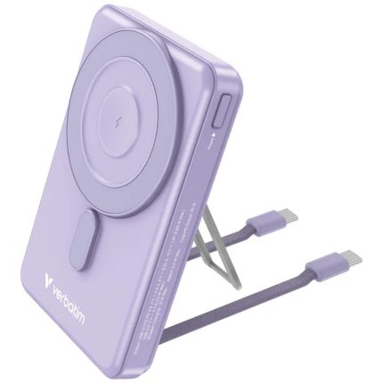 شاحن محمول لاسلكي مغناطيسي VERBATIM 5 في 1 Charge 'n' Go بسعة 10000 مللي أمبير/ساعة *معتمد 3C