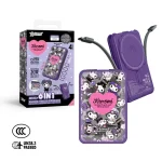 ⁦بنك طاقة XPower x Sanrio Kuromi M10C+ متعدد الوظائف 6 في 1 سعة 10000mAh مع شحن سريع لاسلكي مغناطيسي 20W PD3.0+ (معتمد 3C)⁩ - الصورة ⁦6⁩