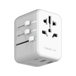 ⁦شاحن سفر MOMAX 1-World 20W بـ 3 منافذ + مقبس تيار متردد⁩ - الصورة ⁦3⁩