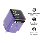 MOMAX 1-CHARGE+ شاحن GaN بمنفذ واحد 65 وات مع كابل USB-C قابل للسحب