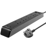 ⁦لوح تمديد حماية Targus 12 واط USB بـ 4 مواقع - APS10 AP-50⁩ - الصورة ⁦3⁩